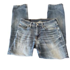 ABERCROMBIE & FITCH Kennan Straight Stretch Distressed Blue Denim Jeans 28x30